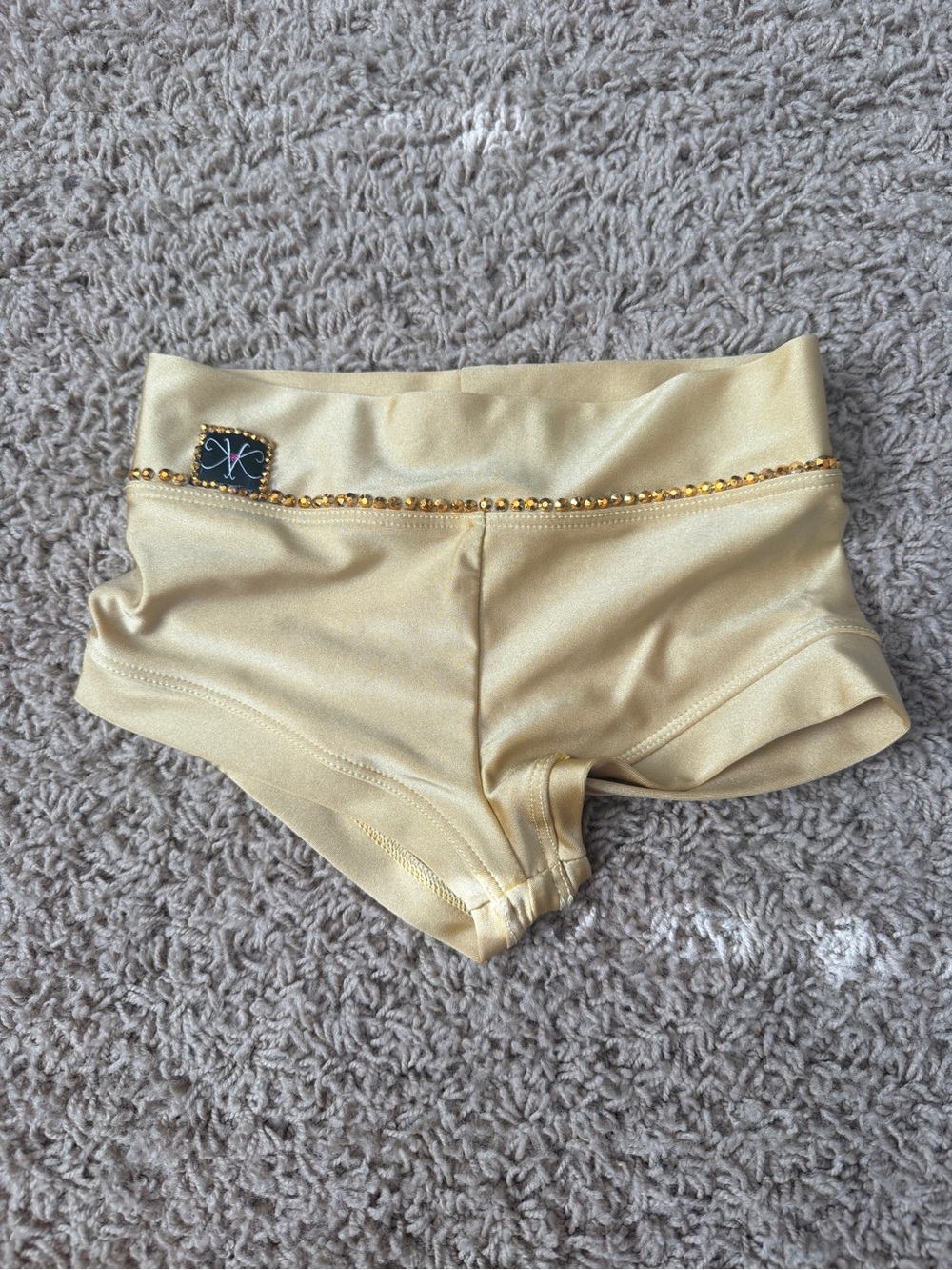 Kandi Kouture CM three piece rhinestoned GOLD dance set - Picture 8 of 8